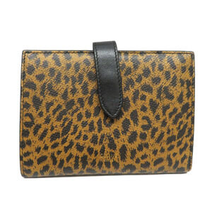Celine Leopard Bi fold Wallet Compact